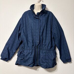 Vintage Forrester’s Navy Plaid Women's GorTex All Weather Jacket Windbreaker XL